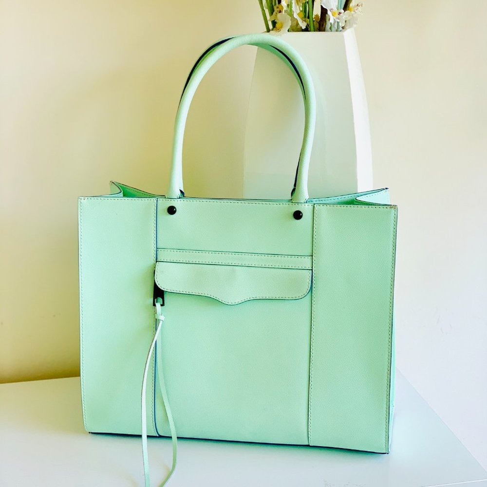 Rebecca Minkoff Large Mab Tote Bag - Mint Green - Picture 2 of 7